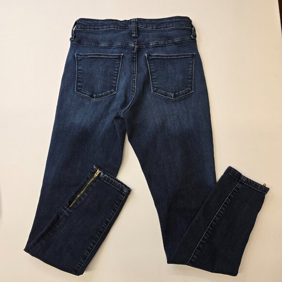 Universal Threads High Rise Skinny Dark Wash Size 4/27R - side zip legs - Picture 3 of 8